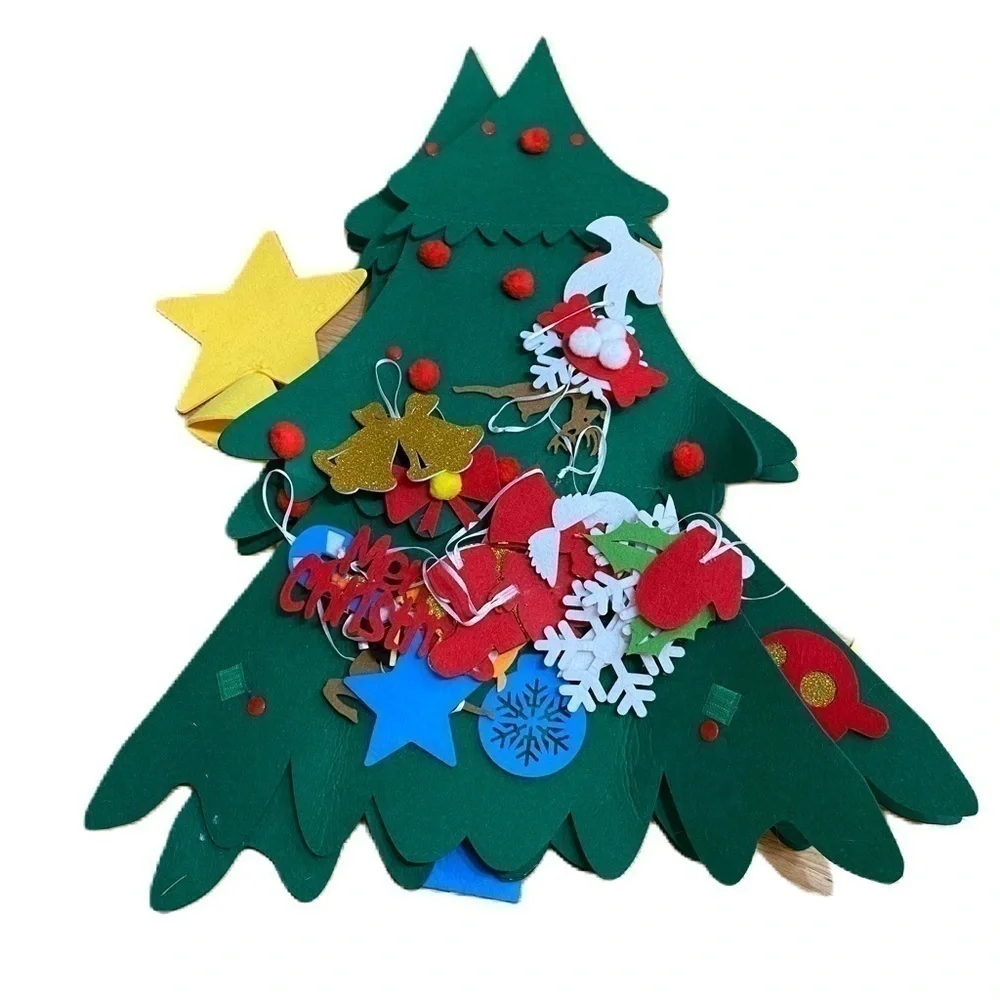 Felt Christmas Tray Kids Baby Decoration Toy Star Ornaments